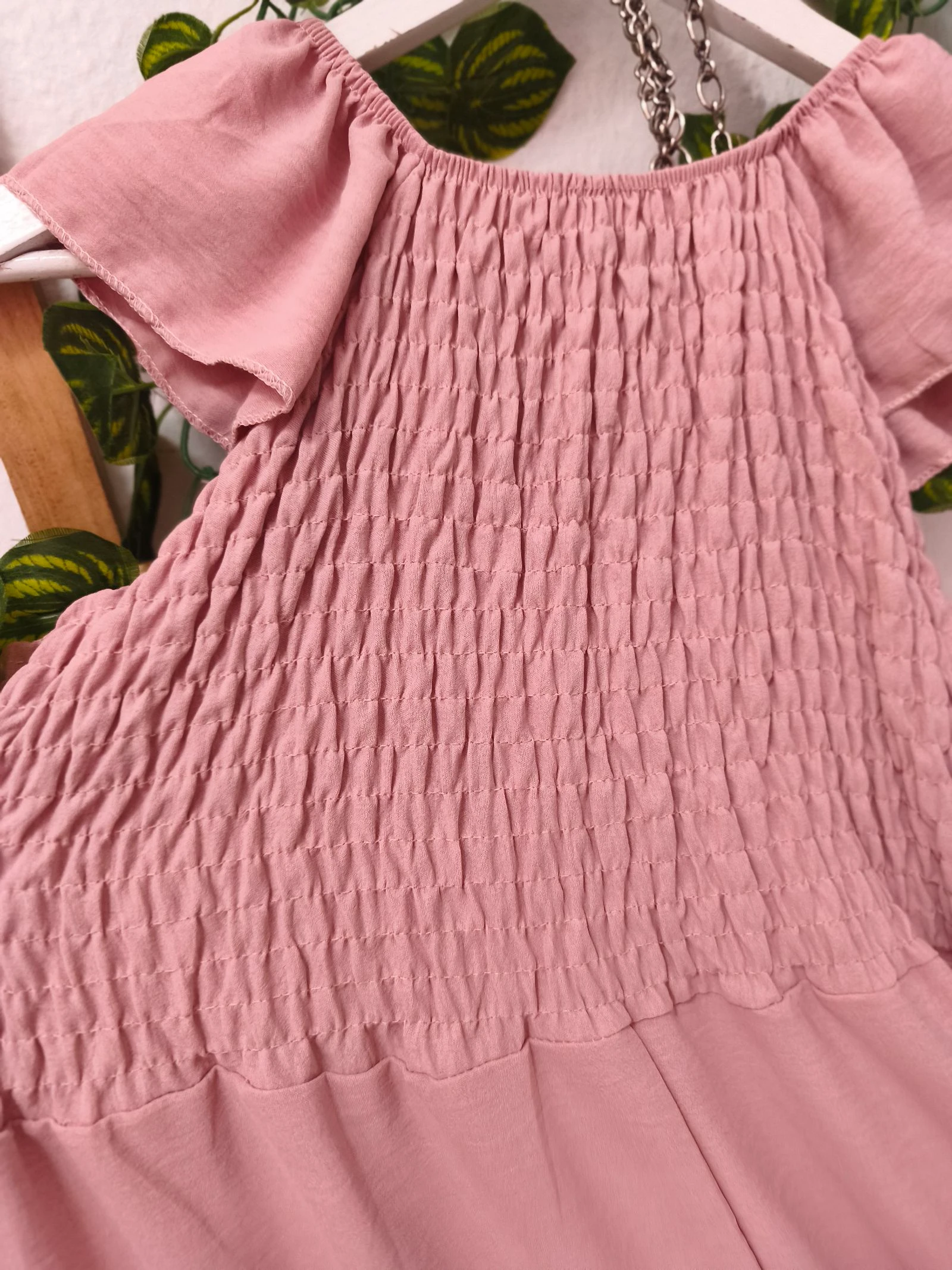 Pink nude bee panel adaptable fluid long dress size M L – photo 6